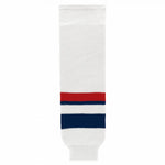 Striped Wool Knit Hockey Socks-2005 Team Usa White